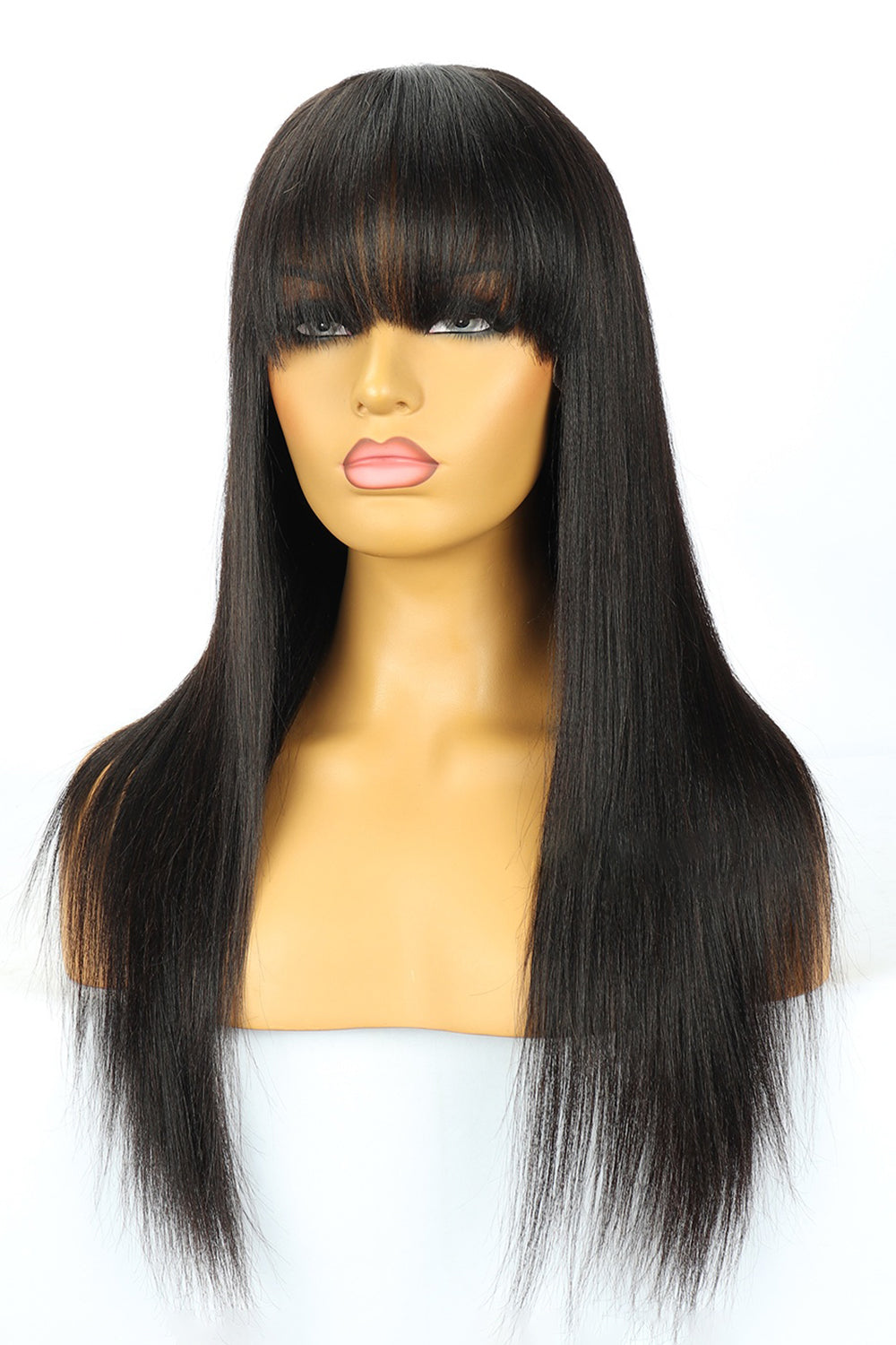 Perruques droites en dentelle 360 avec frange 3602