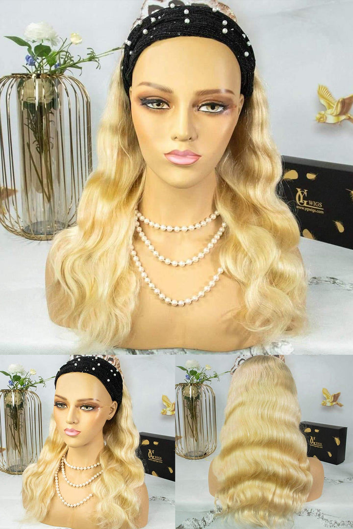 #613 Styles de perruque de bandeau de vague de corps de couleur HBW17