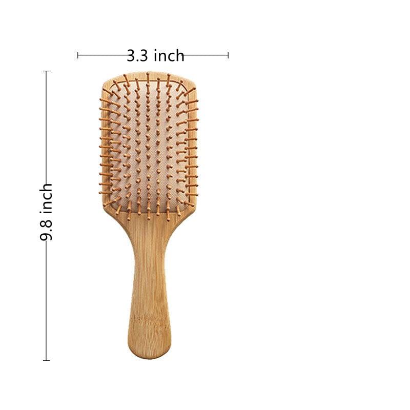 YGwigs Natural Wood Paddle Brush Detangling Scalp Bamboo Massage Hair Comb - ygwigs