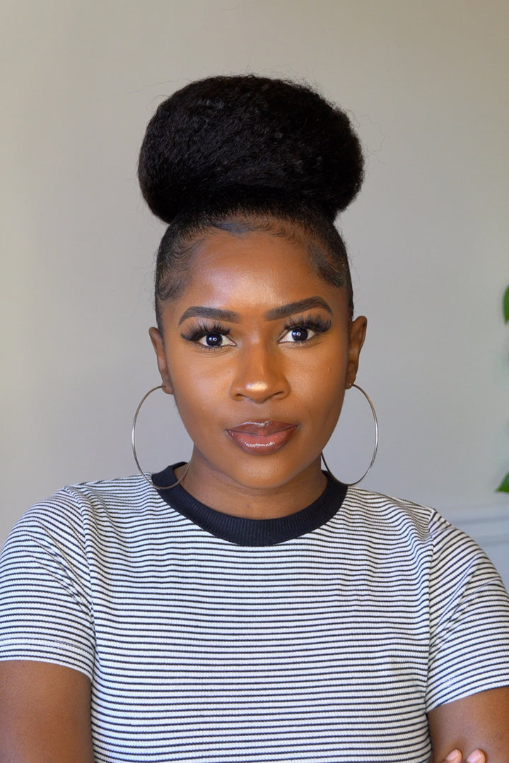 Kinky Straight Natural Mix Color Drawstring Ponytail 120-150g