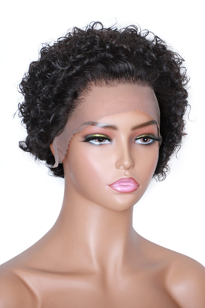 13*6 Lace Front Wigs Curly Pixie Bob Hair PB05