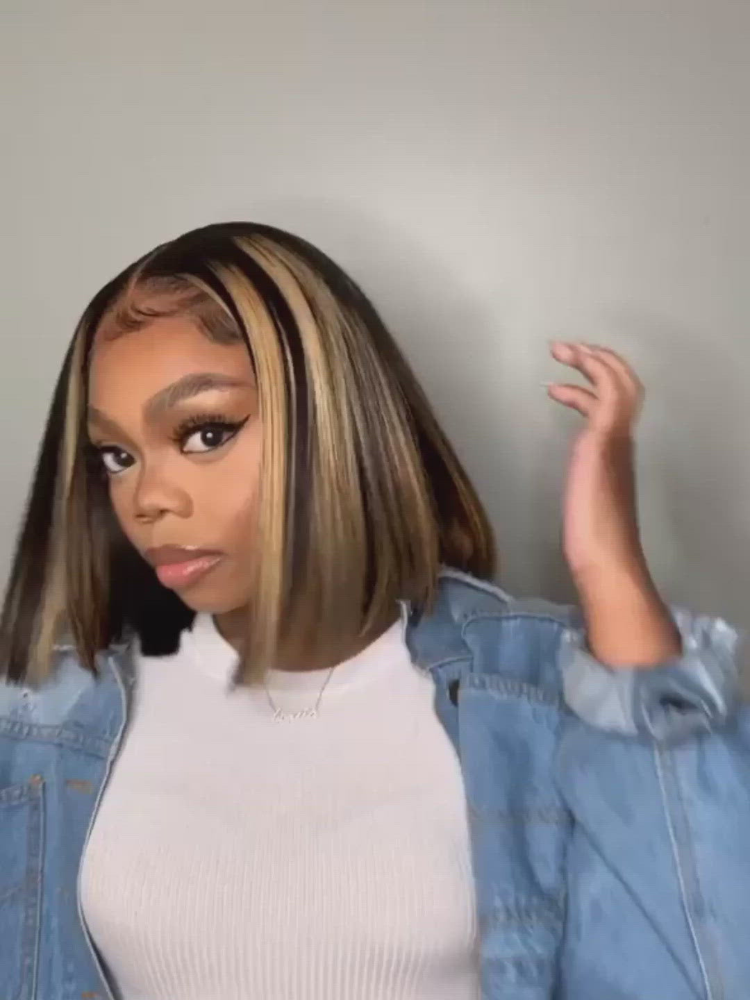 Couleur Bob de point culminant #27 de cheveux humains de Vierge frontale de dentelle supérieure en soie