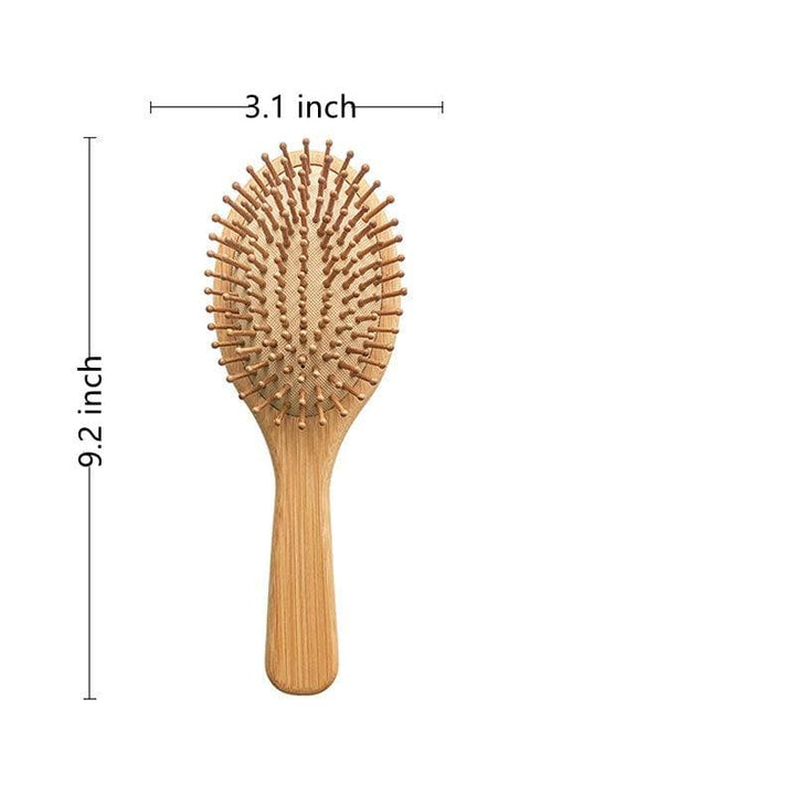 YGwigs Natural Wood Paddle Brush Detangling Scalp Bamboo Massage Hair Comb - ygwigs