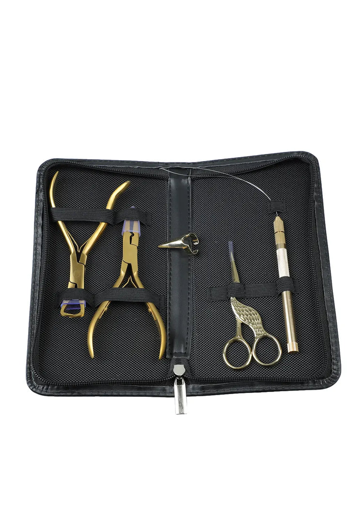 5 Stück Mikroperlen Haarverlängerungen Kit Professionelles Werkzeug für Friseure