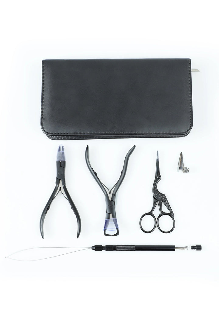 5 Stück Mikroperlen Haarverlängerungen Kit Professionelles Werkzeug für Friseure