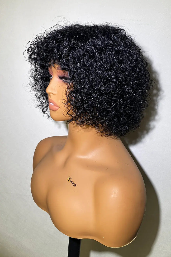 Designer Wigs-Ultra Natural Lightweight Bouncy Non Lace Wig With Bangs