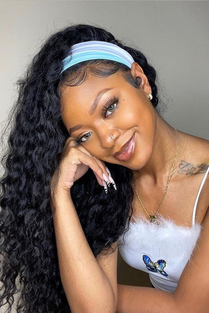 Beautiful Deep Wave Headband Wig Style HBW19