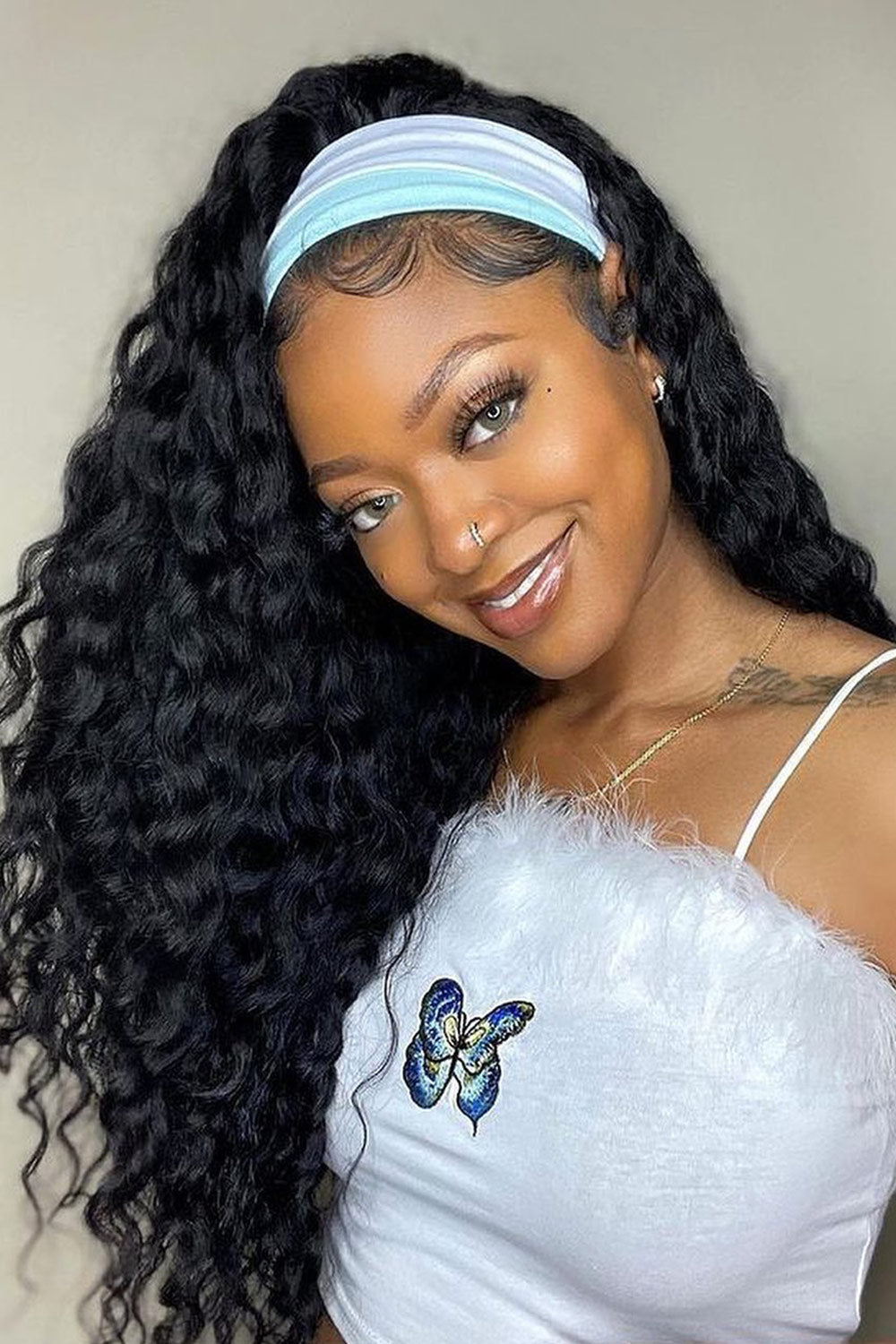 Beautiful Deep Wave Headband Wig Style HBW19