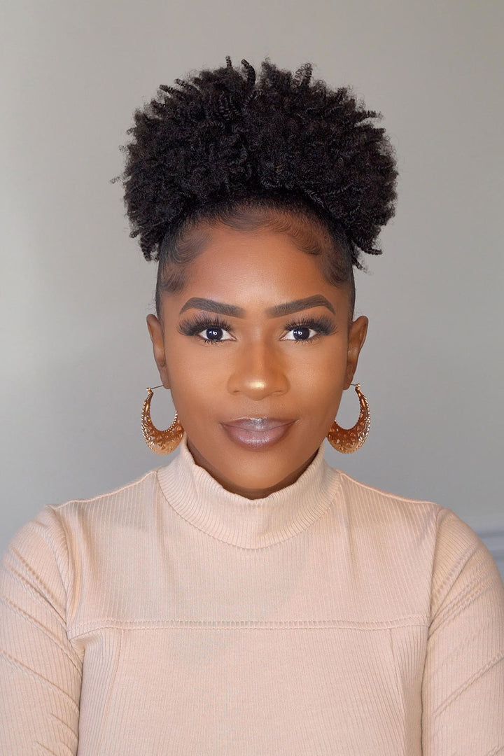 Kinky Curly 99J & Brown Drawstring Ponytail 120-150g