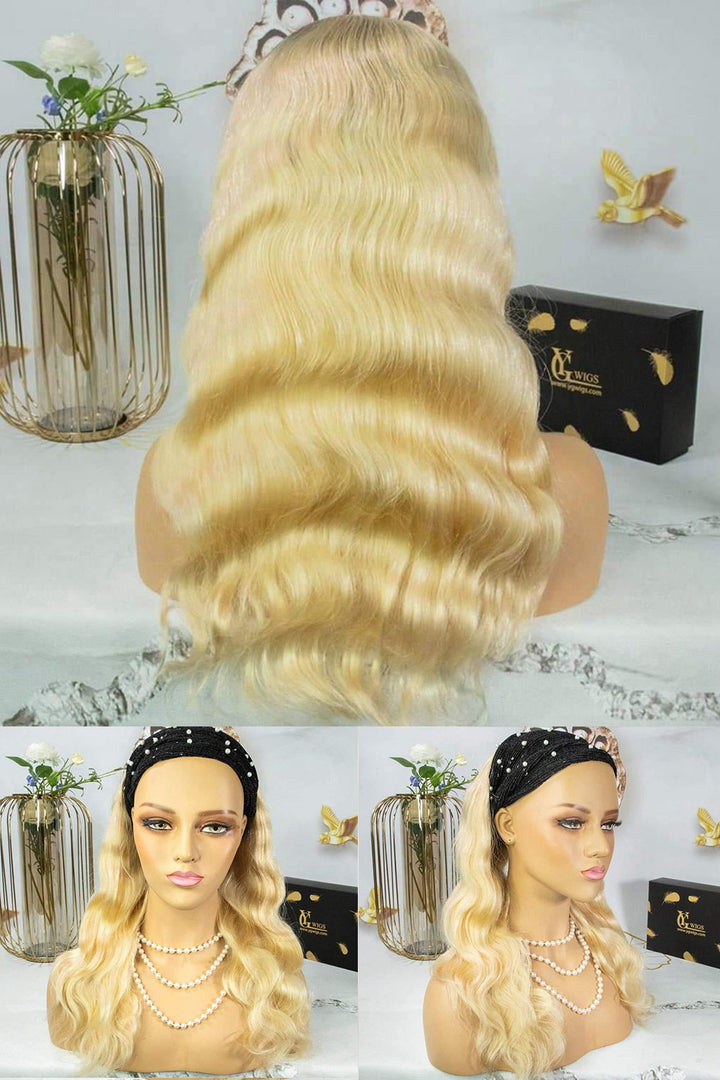 #613 Styles de perruque de bandeau de vague de corps de couleur HBW17