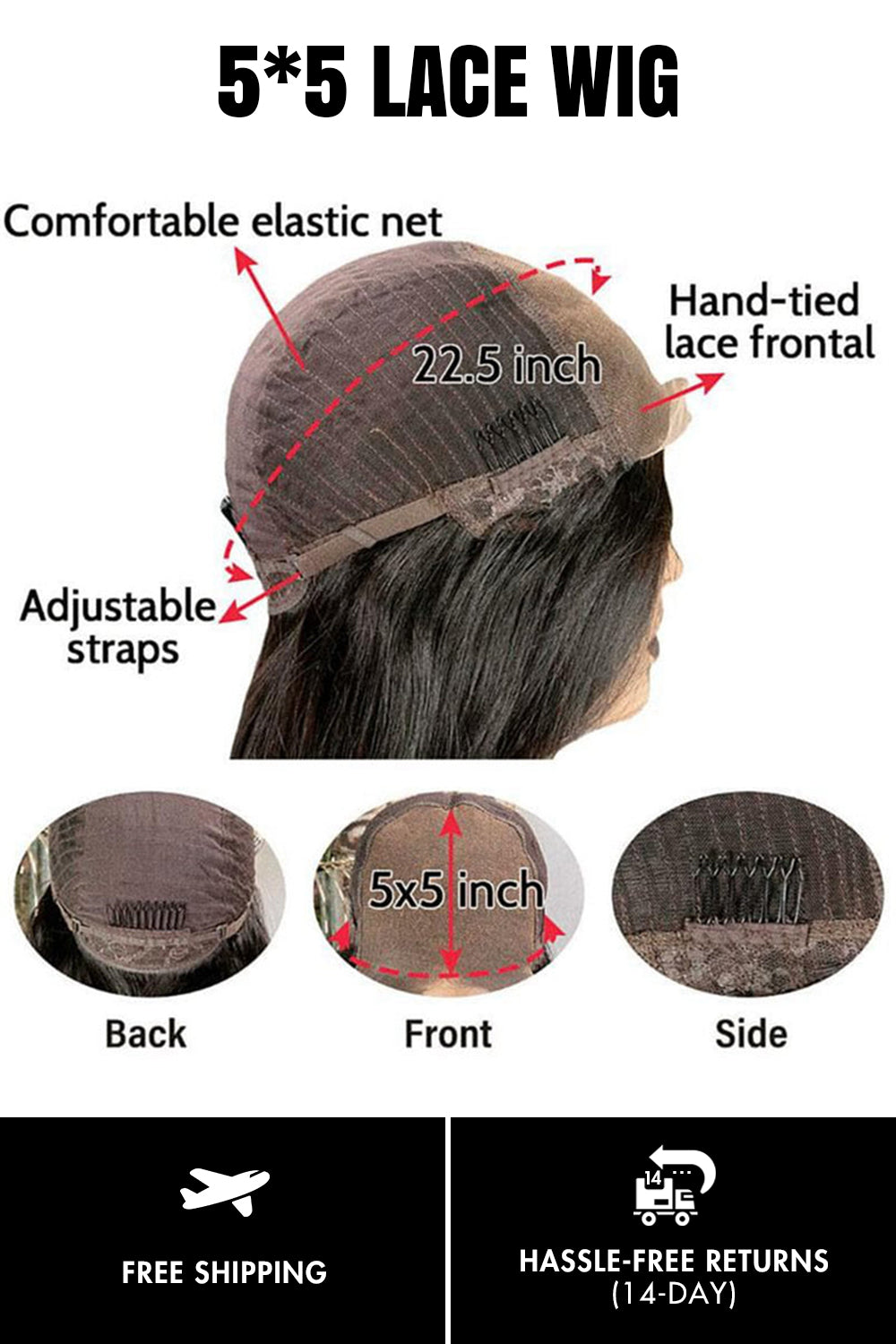 Designer Wigs-Gorgeous Mix Color Chestnut Brown Deep Wave 5x5 HD Lace Wig