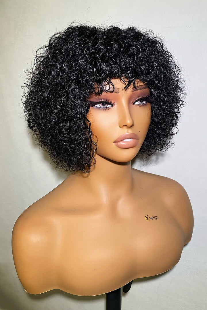 Designer Wigs-Ultra Natural Lightweight Bouncy Non Lace Wig With Bangs