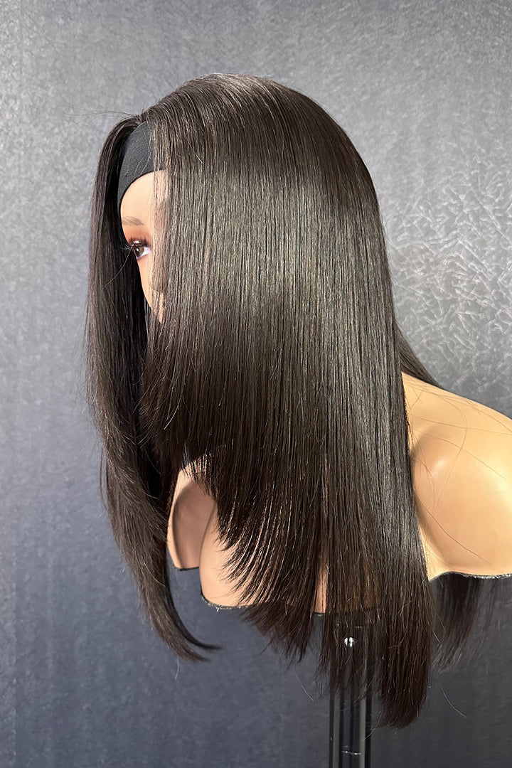 Peluca con diadema de encaje Bone Straight-LH07