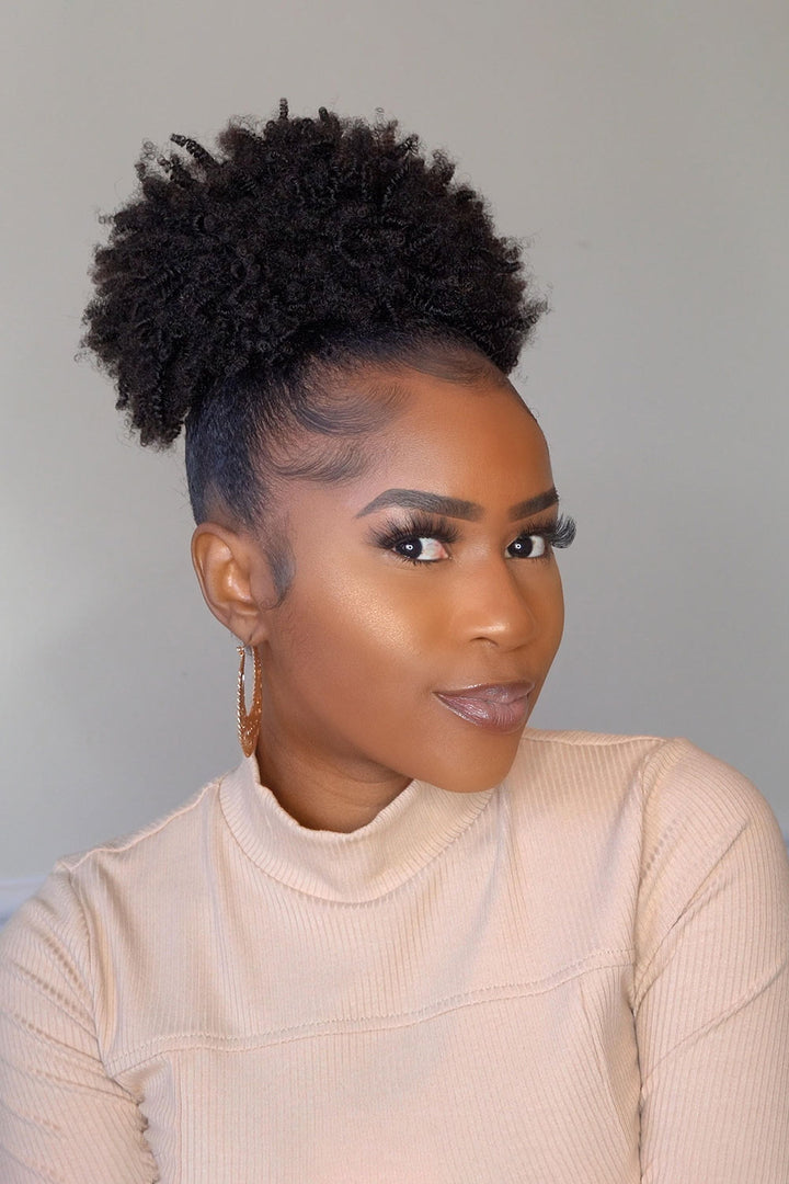 Kinky Curly 99J & Brown Drawstring Ponytail 120-150g