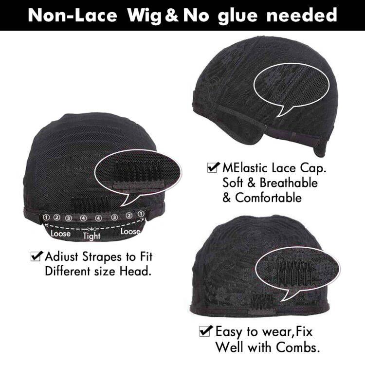 Designer Wigs-Ultra Natural Lightweight Bouncy Non Lace Wig With Bangs