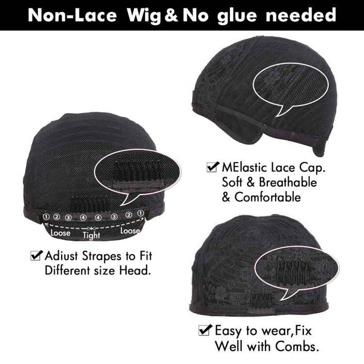 Designer Wigs-Ultra Natural Lightweight Bouncy Non Lace Wig With Bangs