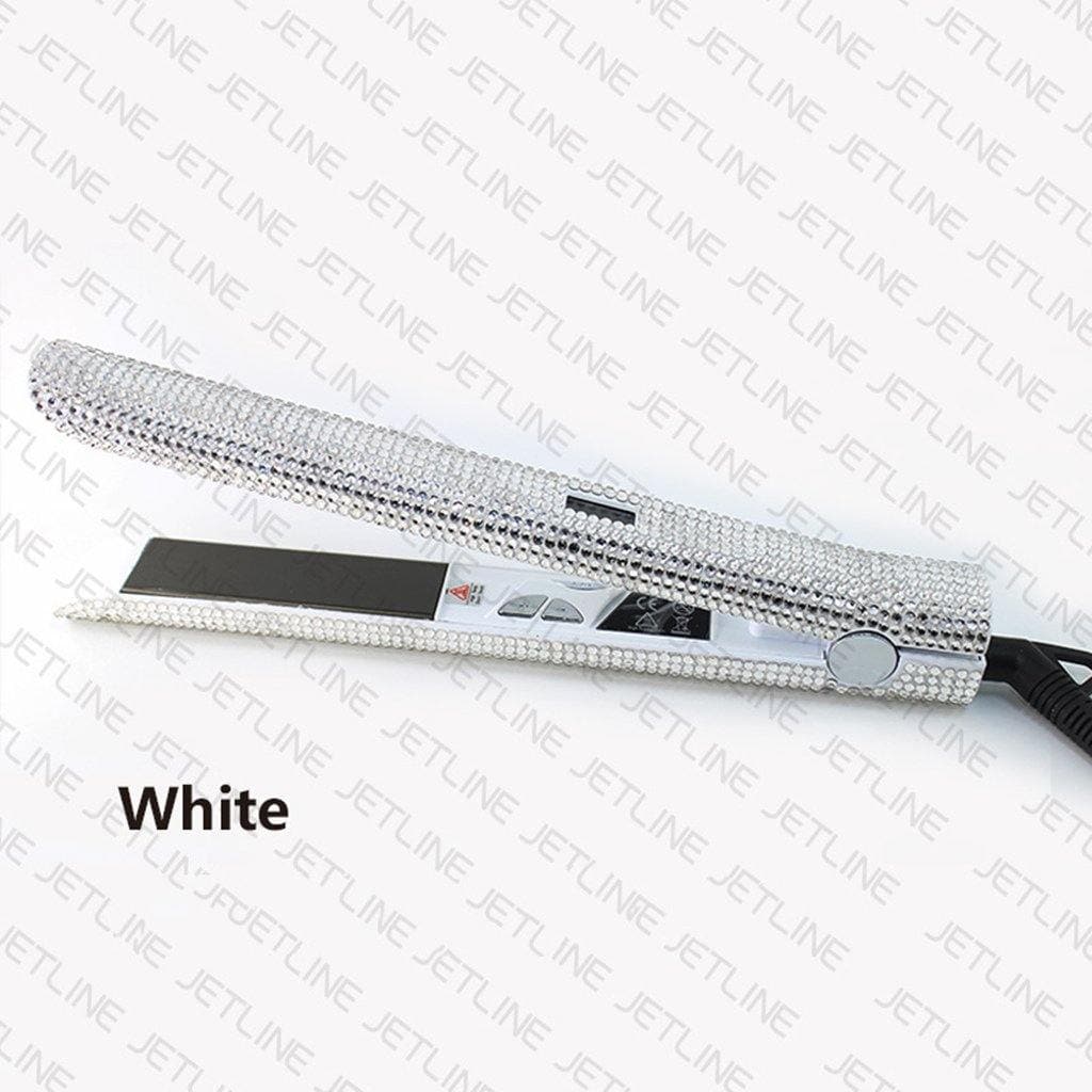 Professional Hair Straighteners & Curling Irons Titanium Alloy Straightening Rhinestones 2 in 1 straight hair curling - Yghairs