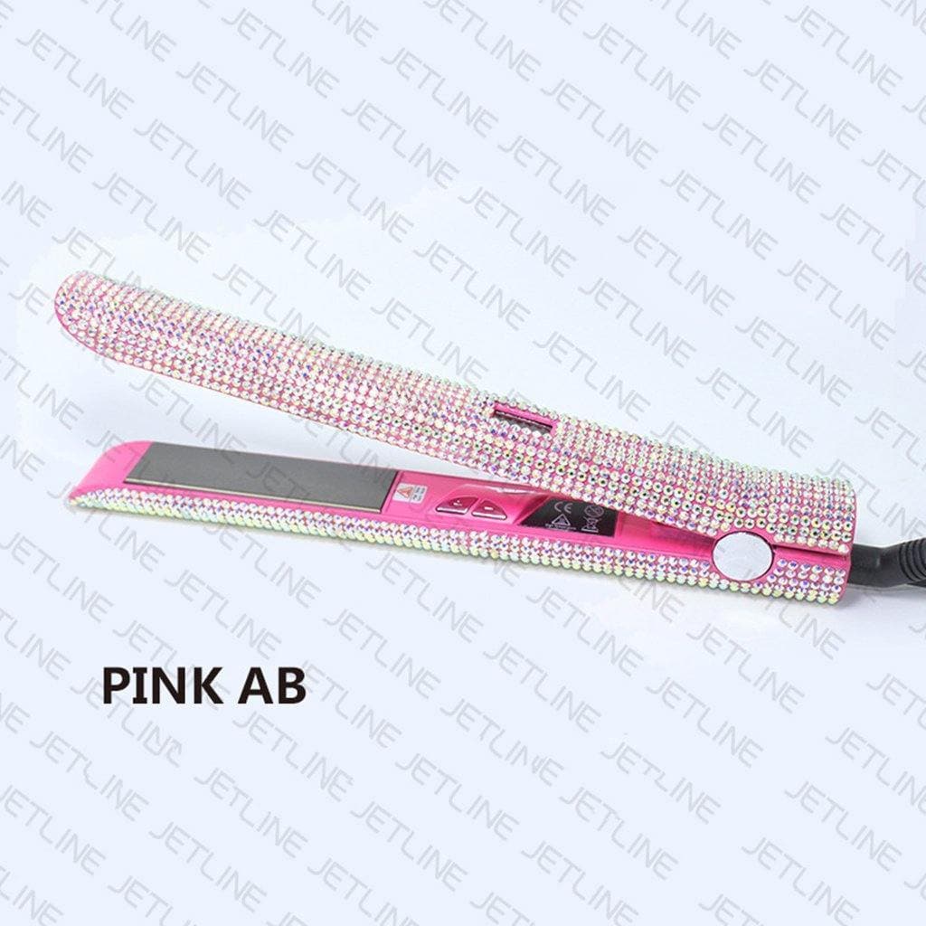 Professional Hair Straighteners & Curling Irons Titanium Alloy Straightening Rhinestones 2 in 1 straight hair curling - Yghairs