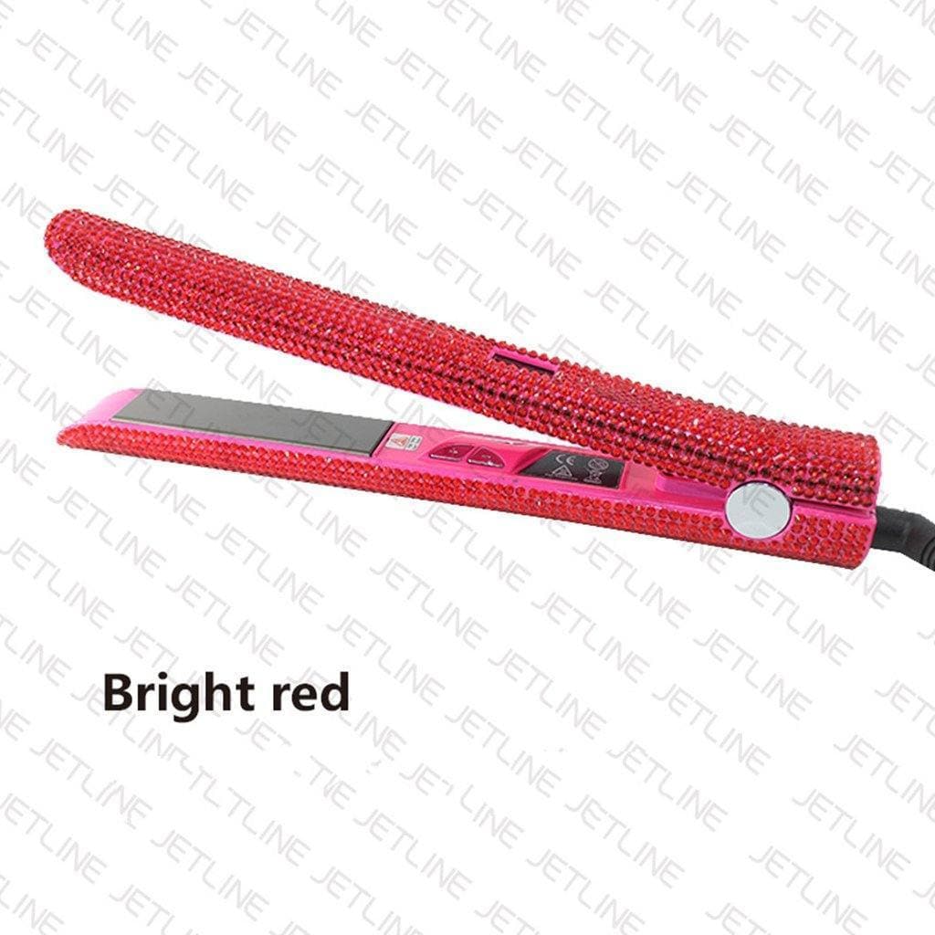 Professional Hair Straighteners & Curling Irons Titanium Alloy Straightening Rhinestones 2 in 1 straight hair curling - Yghairs
