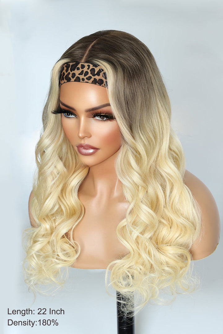 Lace Headband Wig 613 Dark Roots Body Wave-LH15