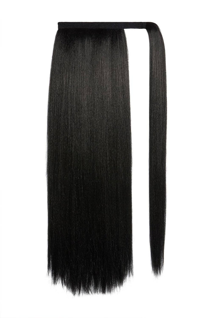 Straight Natural Color Ponytails Wrap Around Extensions 120-150g