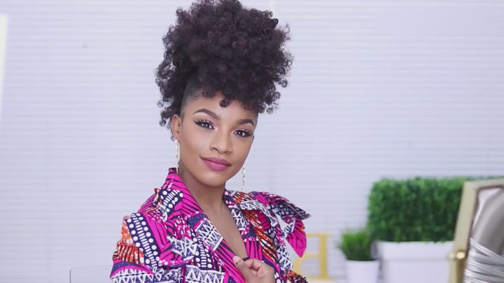Ygwigs kinky curly ponytail video