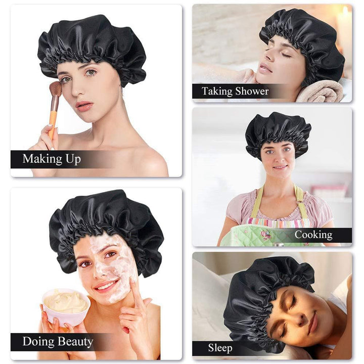 YGwigs Double Layer Women's Satin Night Sleep Bonnet With High-Grade Elastic Band SB01 - ygwigs
