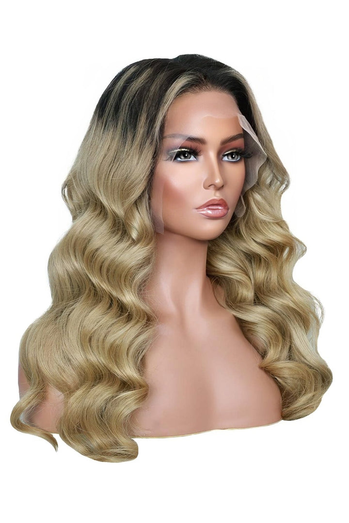 13x6 Glueless Hd Lace Strawberry Blonde Wig Body Wave-HD62