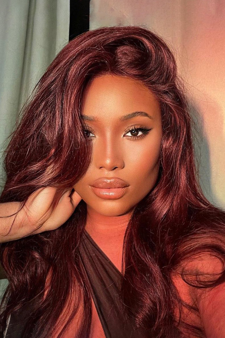 Perruque Lace Wig HD sans colle 13x6 99J Natural-HD54