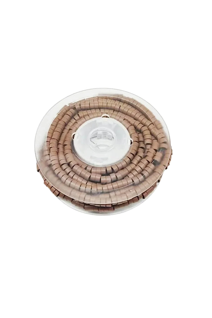 Hair Extension Silicone Lined Pre Loaded Micro Rings Light Brown