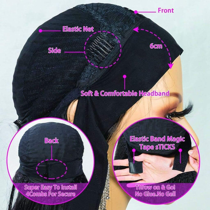 Ygwigs headband wig cap structure