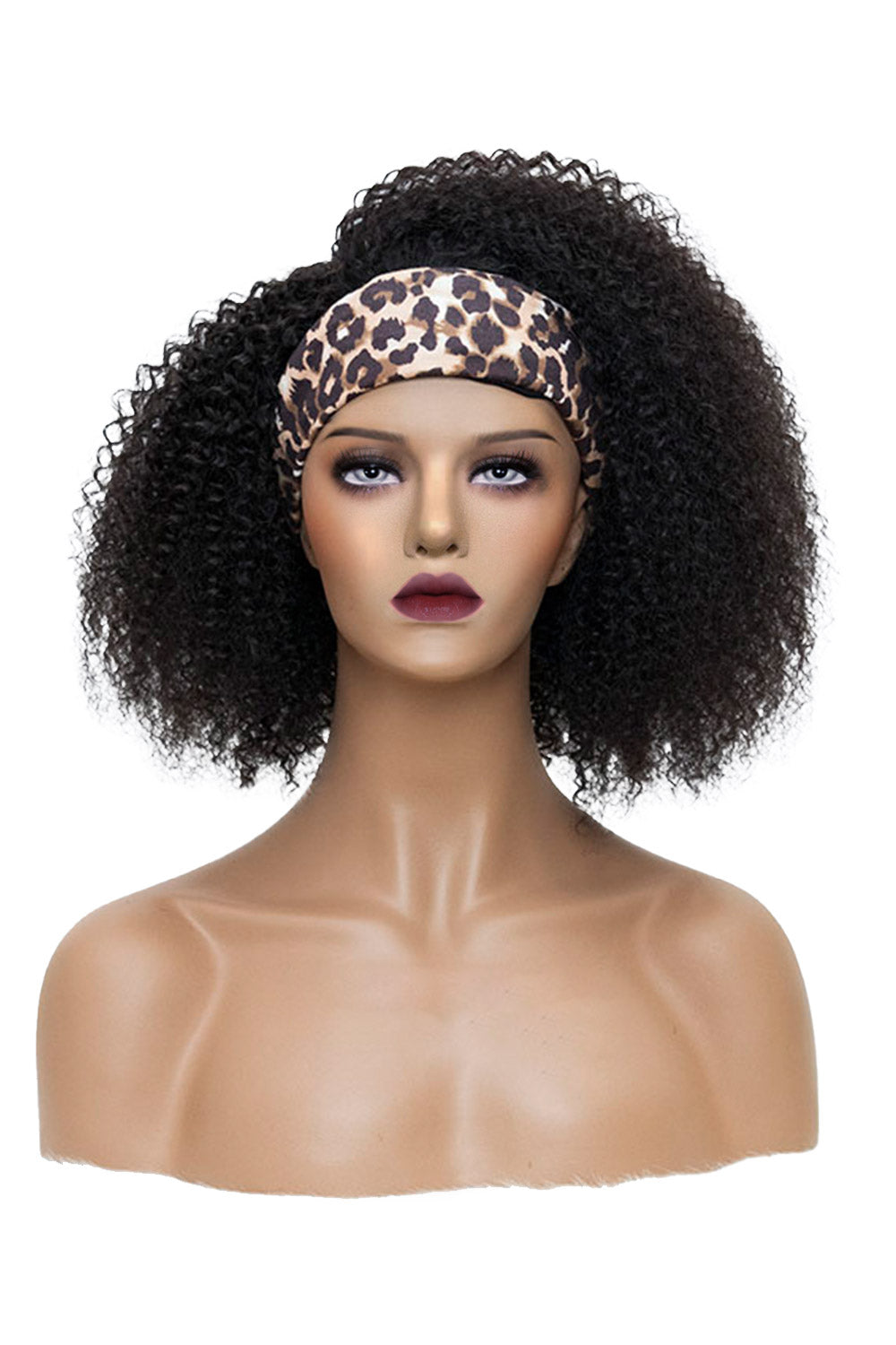 Styles de perruque bandeau bouclé crépus de couleur naturelle HBW09