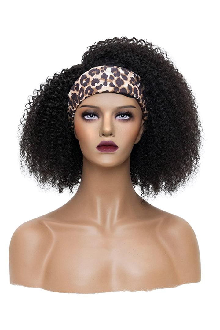 Styles de perruque bandeau bouclé crépus de couleur naturelle HBW09