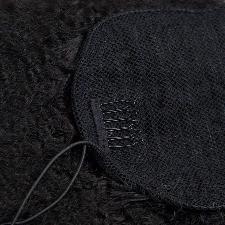 Ygwigs kinky straight natural color ponytail-6