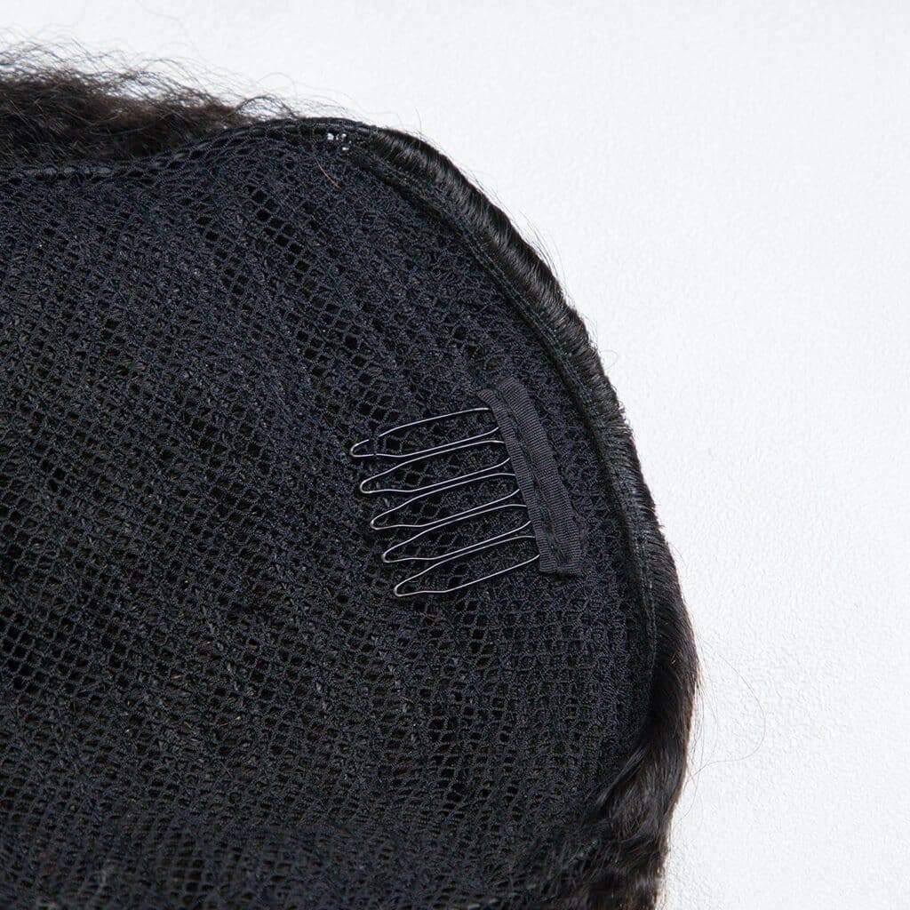 Ygwigs kinky straight natural color ponytail-5