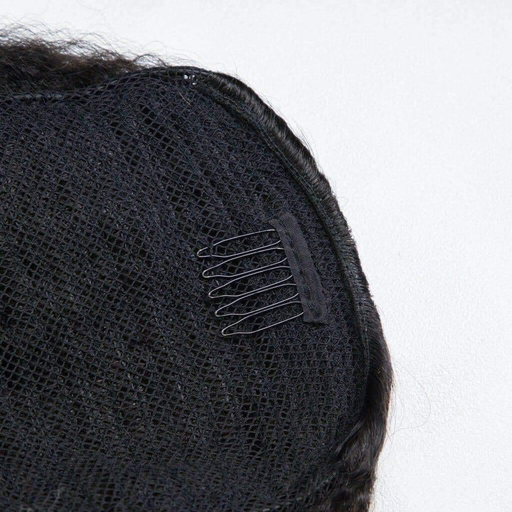 Ygwigs kinky straight natural color ponytail-5