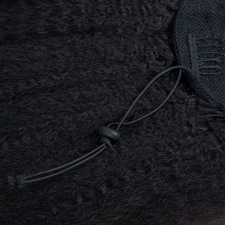 Ygwigs kinky straight natural color ponytail-7