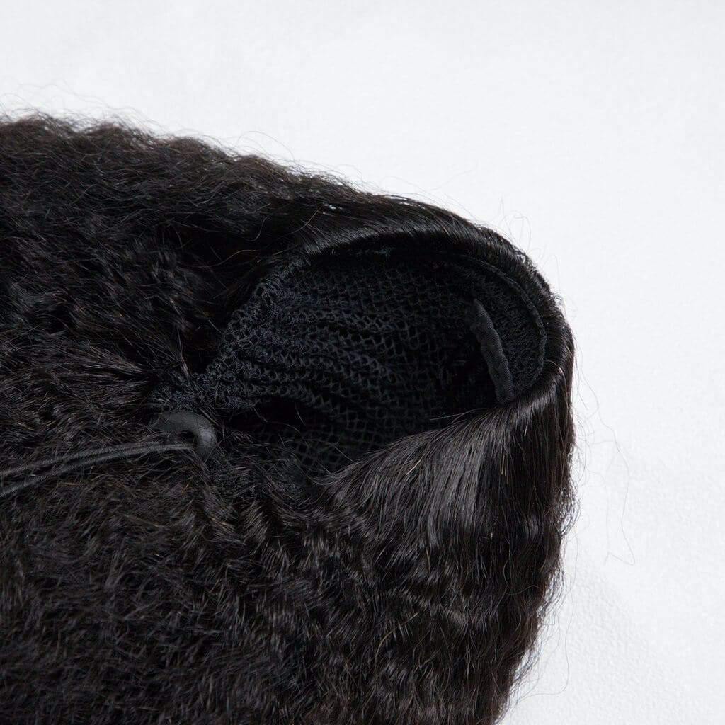Ygwigs kinky straight natural color ponytail-8