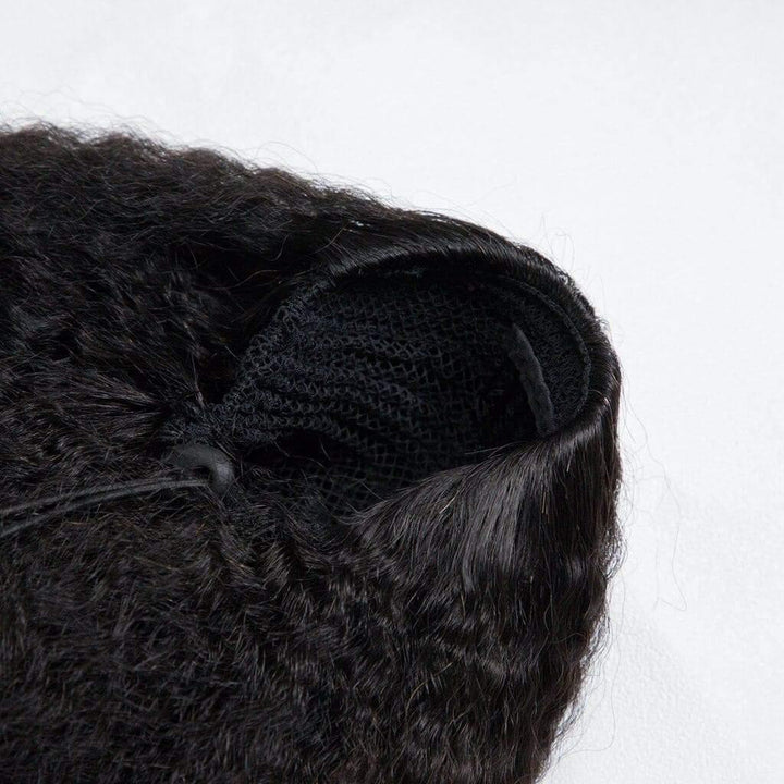 Ygwigs kinky straight natural color ponytail-8