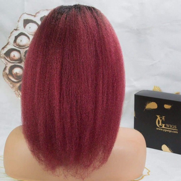 Ygwigs kinky straight mix 99J ponytail-4