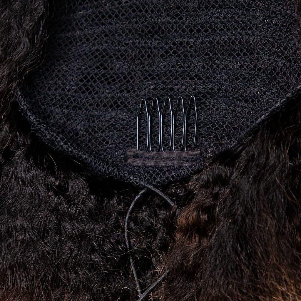 Ygwigs kinky straight mix brown ponytail-7