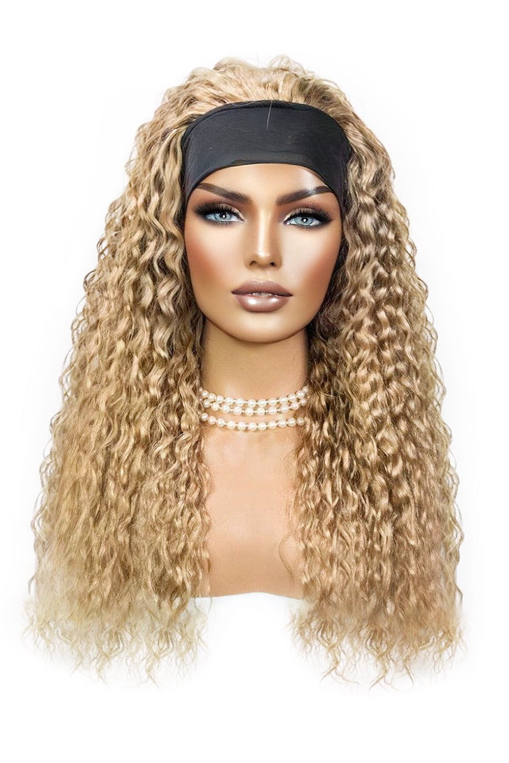 Loose Deep Wave #27 Color Human Hair Headband Wig HBW11