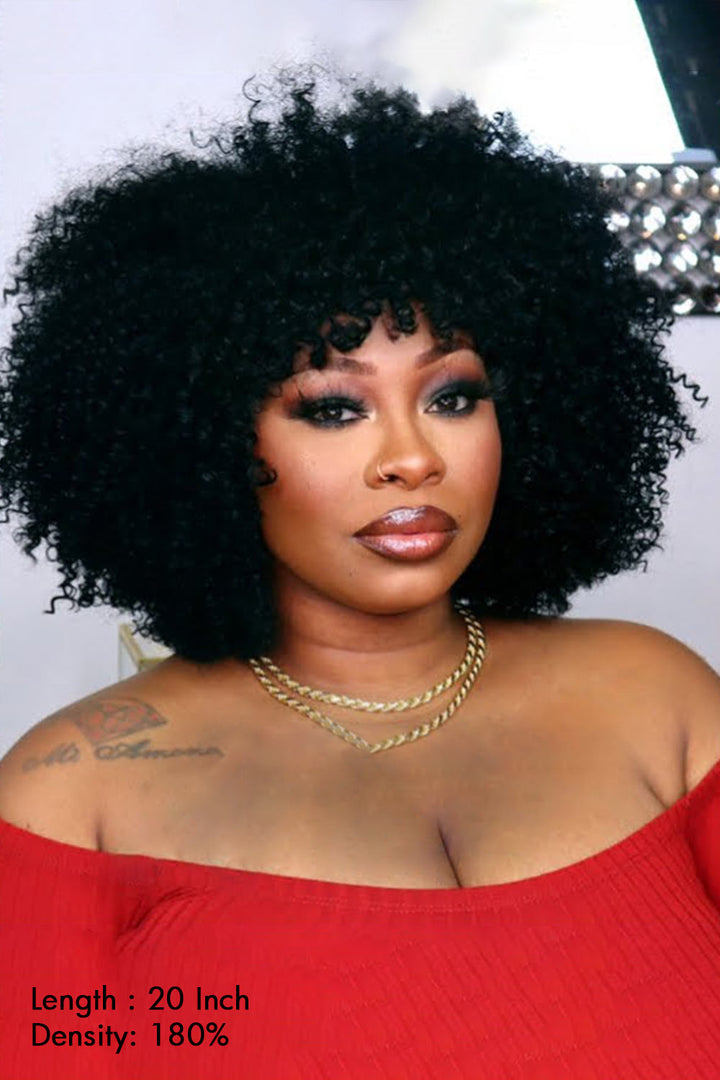 Pelucas de cabello humano con parte superior del cuero cabelludo sin encaje rizado rizado MM05