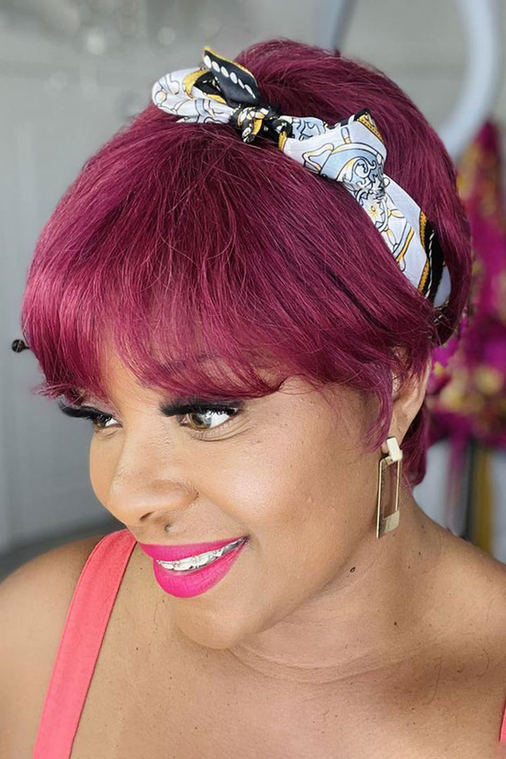 Peluca Bob con parte lateral 99J y 613# para dama sin encaje MM07