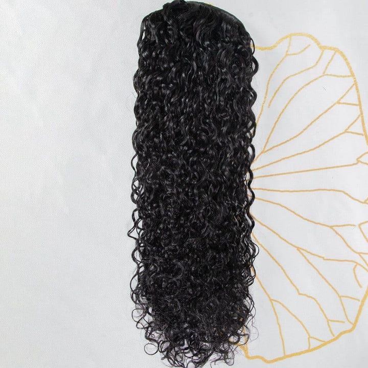 Ygwigs natural color water wave ponytail-4