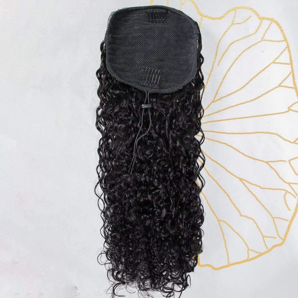 Ygwigs natural color water wave ponytail-5
