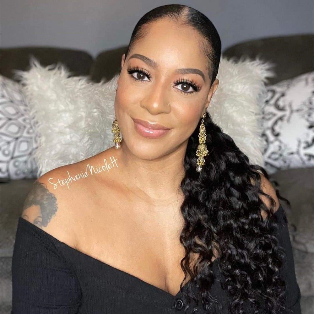 Ygwigs natural color water wave ponytail