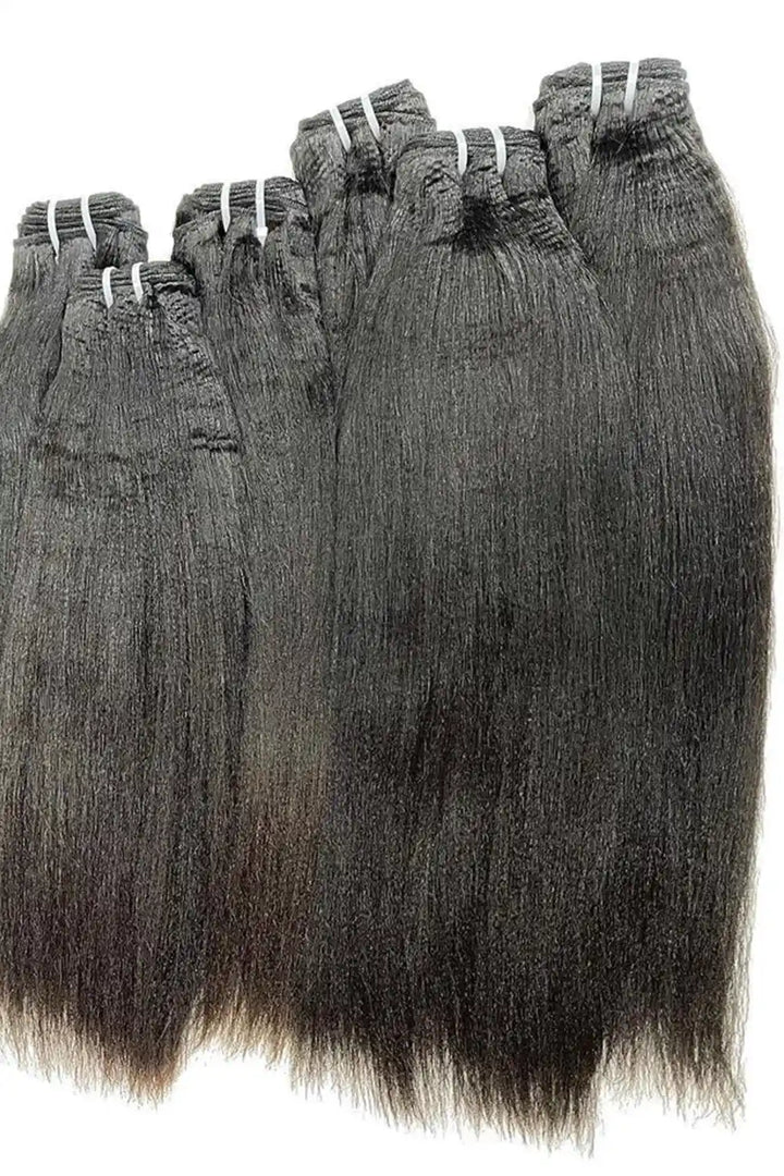 Yaki cambodia virgin hair bundles sew in extensions double weft-2