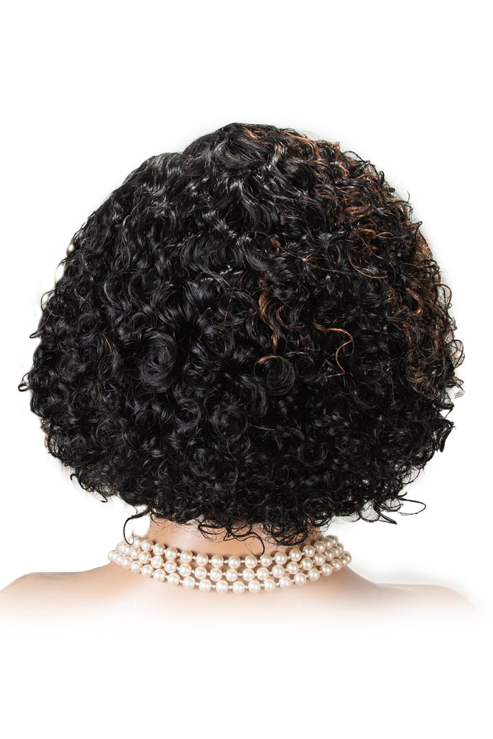 T Part Lace Wig Highlight Curly Bob-PB38