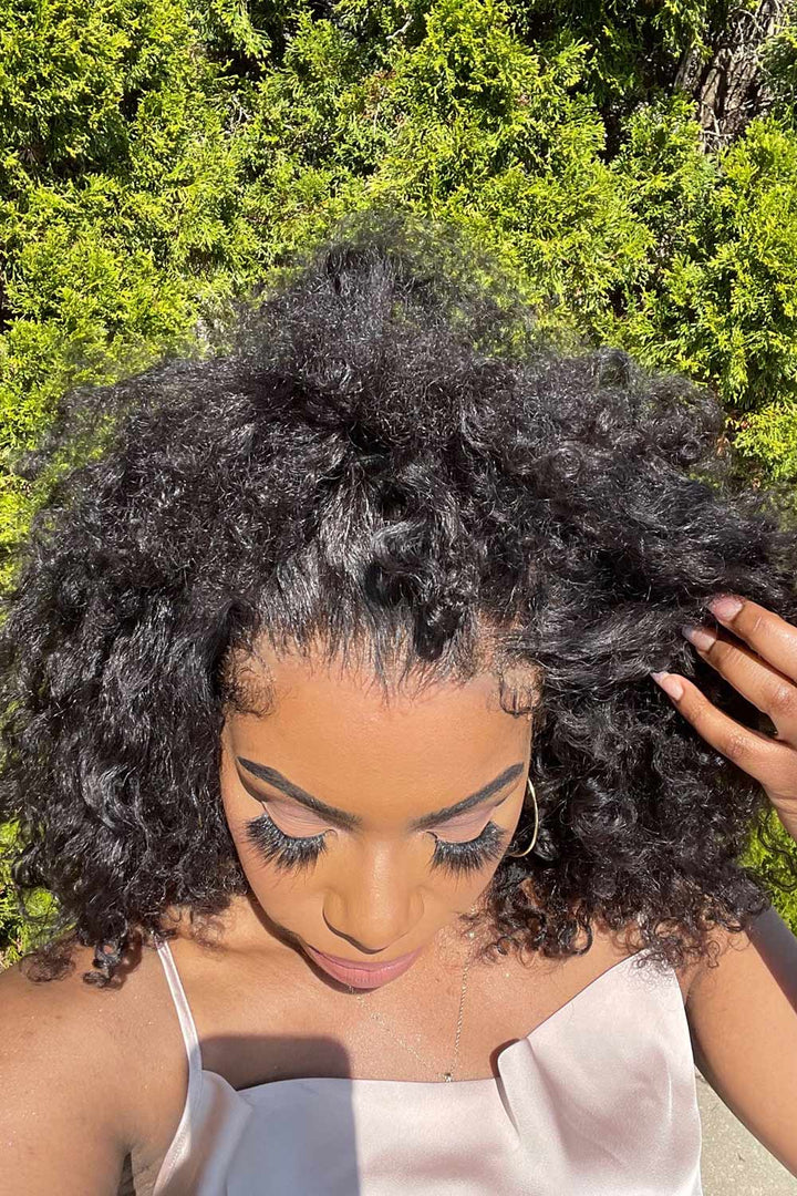 360 Lace Kinky Straight Human Hair 3607